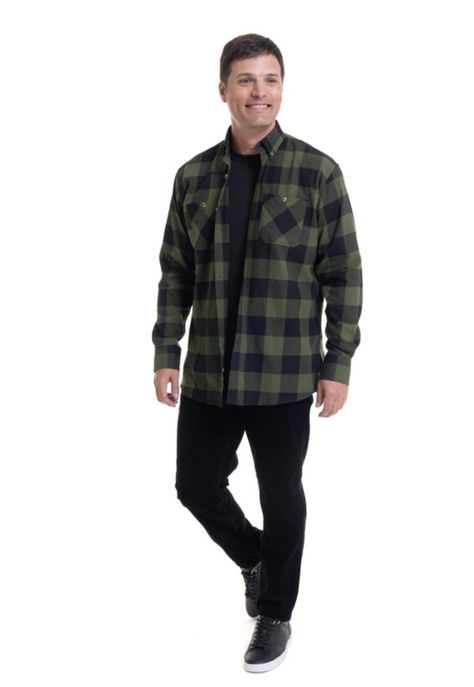 Camisa Villela Fantasía Verde Musgo-2