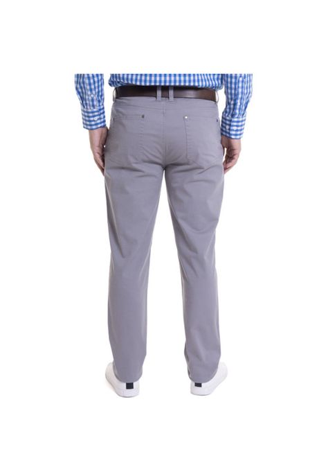 Pantalón 5 Bolsillos Spandex Gris Claro-1