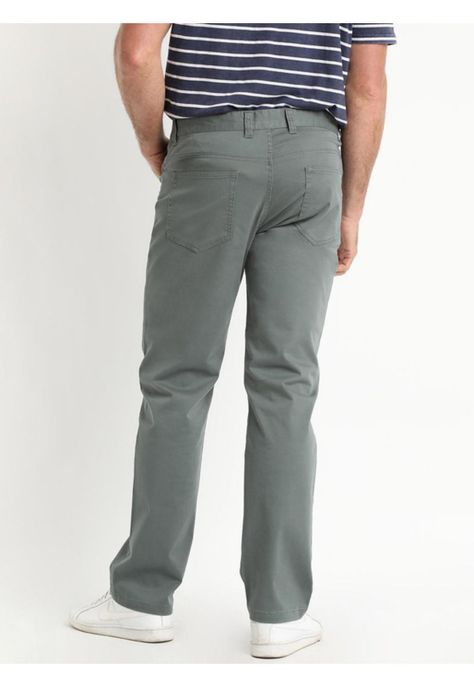 Pantalón Spandex 5 Bolsillos Regular Fit Verde Petróleo-2