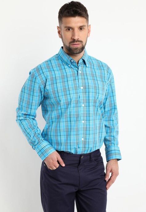 Camisa Fantasia Premium Manga Larga Boton Cuello Agua-0