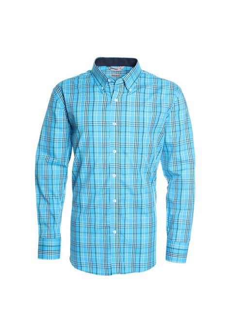 Camisa Fantasia Premium Manga Larga Boton Cuello Agua-3