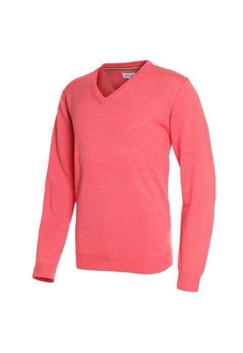 Sweater Cuello V Rojo-1