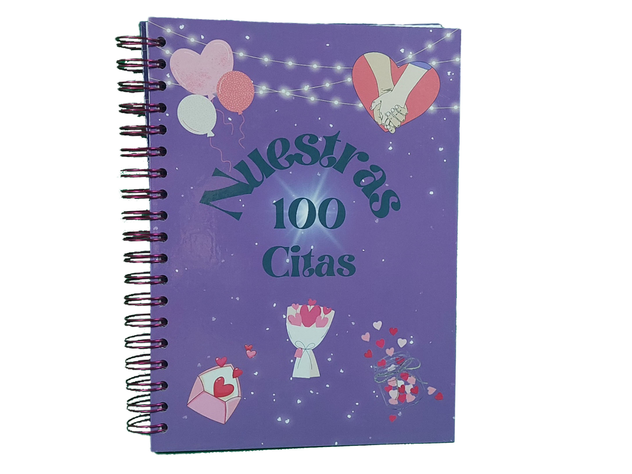 Cuaderno, Bitácora, Diario, Agenda Nuestras 100 Citas-0