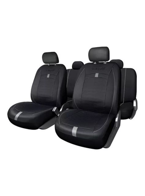 Fundas Cubreasiento B-equip Ecocuero Negro Universales - Sp-0