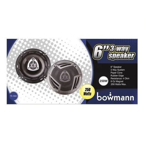 Parlantes Auto 16cm 3 Vias 250w Bowmann Ts-1650-2