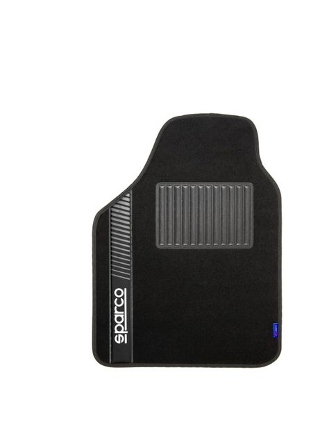 Piso Alfombra Auto Set Sparco Negro 4 Piezas-1