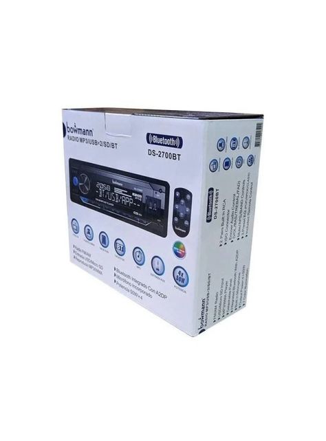 Radio De Auto Bowmann Ds-2700bt Con Usb bluetooth y lector de tarjeta SD-1
