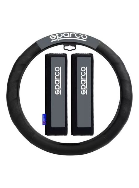 Cubre Volante + Cubre Cinturon Auto Sparco Universal Spc1111-0