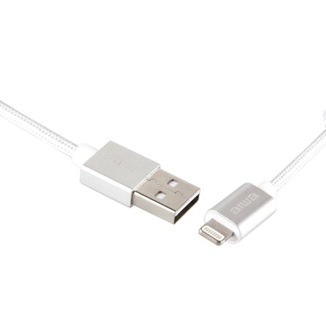 Cable Lightning 1.5 m Aiwa Pack 3 Plateado -1