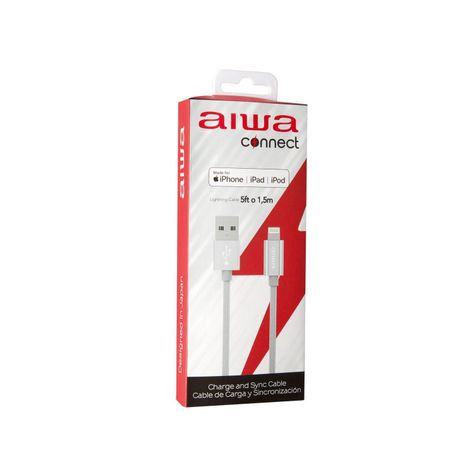 Cable Lightning 1.5 m Aiwa Pack 3 Plateado -2