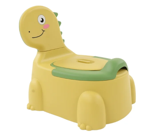 Bacinica Infantil Diseño Dinosaurio - Primer Baño - Verde Oliva-0