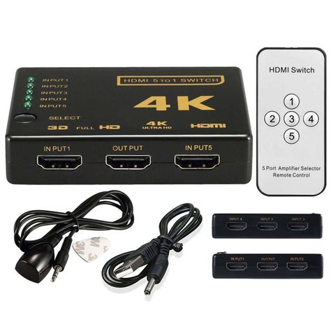 Switch HDMI 3 Entradas 1 Salida 4K Control Remoto Birlink-2