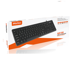 K100, Teclado Oficina Alámbrico USB, MEETION-2
