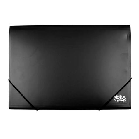 Carpeta Plástica con Elástico Adix Negro Oficio-1