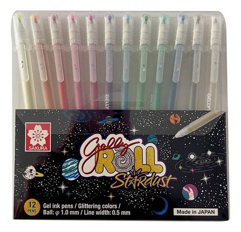 Lápices Gel Gelly Roll  12 Colores Stardust-0