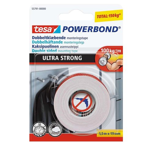 Cinta Adhesiva Doble Faz Tesa Ultra Fuerte 19mm x 1.5mts-0