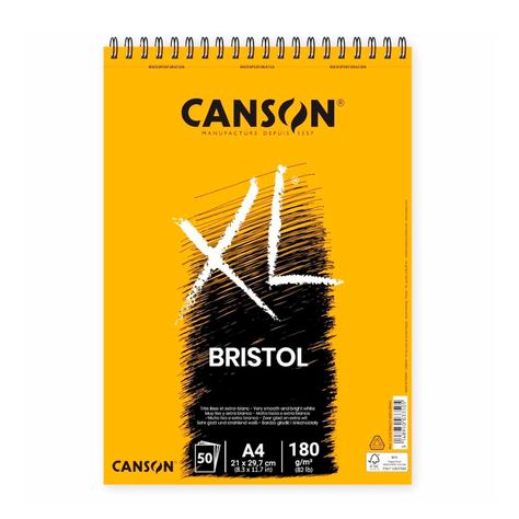 Croquera Canson XL Bristol 180gr 50 hjs A4 (21x29.7cm)-0