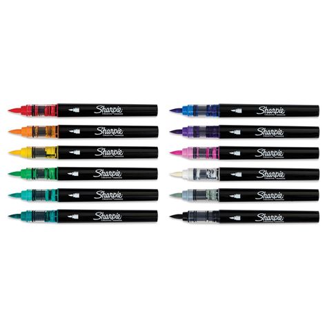 Marcador Sharpie Acrílico Punta Pincel 12 colores-1