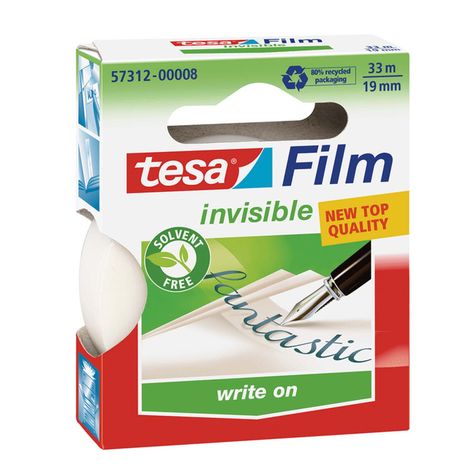 Cinta Adhesiva Para Escritorio Invisible Tesa 19mm x 33mts-0
