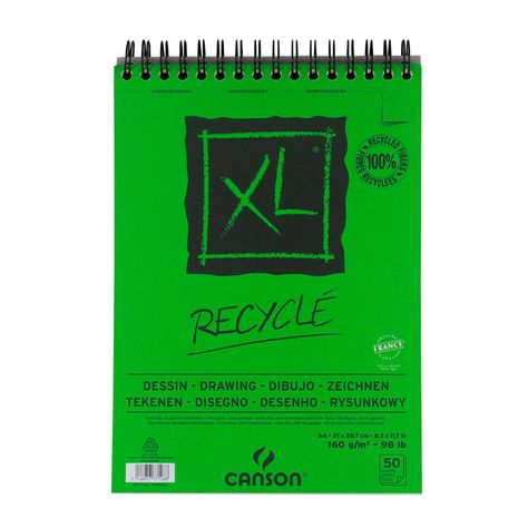 Croquera Canson XL Recycle 160gr 50 hjs A4 (21x29.7cm)-0