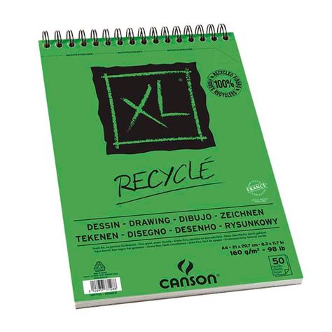 Croquera Canson XL Recycle 160gr 50 hjs A4 (21x29.7cm)-1