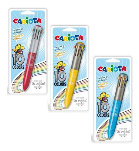Bolígrafo Carioca 10 Colores Surtidos-2