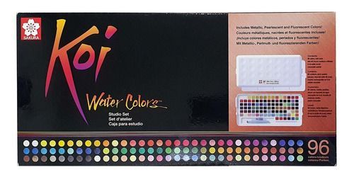 Sakura Koi Acuarela + Waterbrush  96 Colores-0