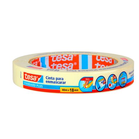 Cinta De Enmascarar Masking Tesa 18mm x 40mts-0