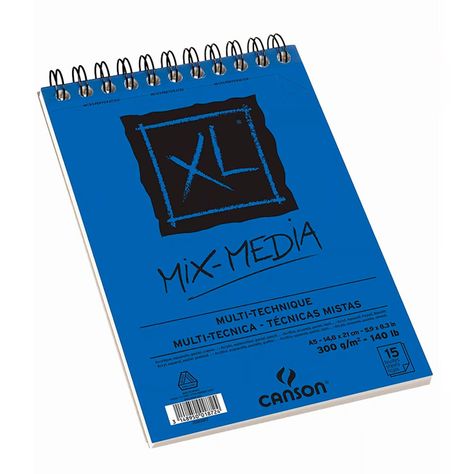 Croquera Canson XL Mix-Media 300gr 15 hjs A5(14.8x21cm)-1