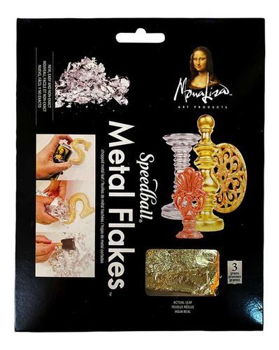 Bolsa De 3gr De Hojuelas Metálicas Pan De Oro Mona Lisa-0