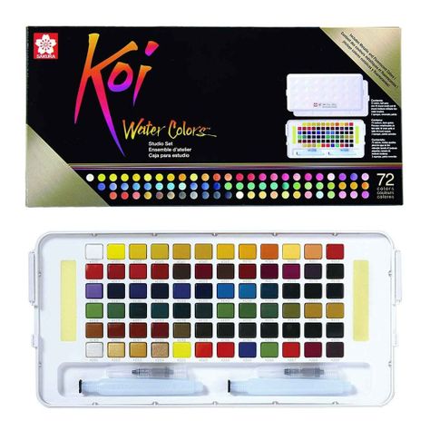 Sakura Koi Acuarela + Waterbrush  72 Colores-0