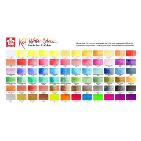Sakura Koi Acuarela + Waterbrush  72 Colores-1