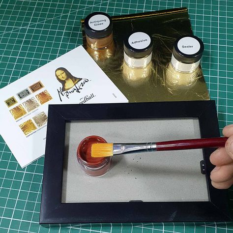 Kit Básico De Pan De Oro Mona Lisa. 6 Hojas + 4 Frascos-2