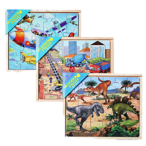 Puzzle Infantil Construcción 4 en 1 Rompecabeza-2