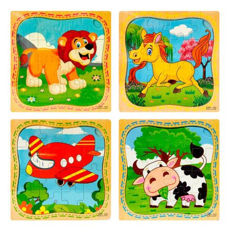 Pack 12 Puzzle Infantil Rompecabeza de 16 Piezas Cada Una-4