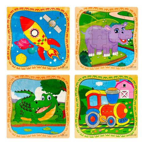 Pack 12 Puzzle Infantil Rompecabeza de 16 Piezas Cada Una-2
