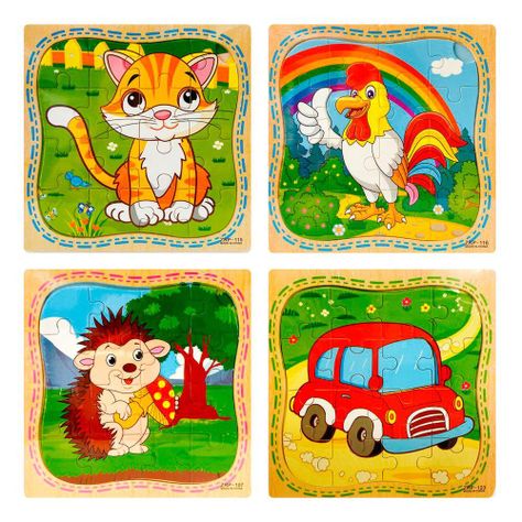 Pack 12 Puzzle Infantil Rompecabeza de 16 Piezas Cada Una-3