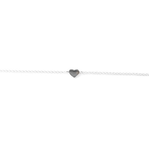 Pulsera corazón plata-0