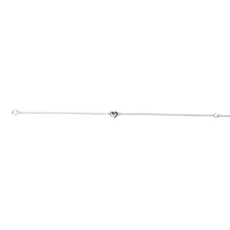 Pulsera corazón plata-2