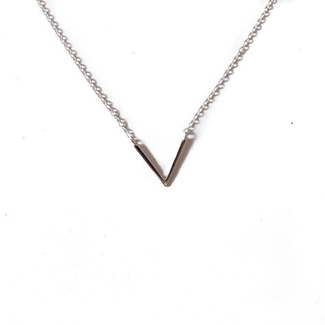 Collar V Chica Silver-0