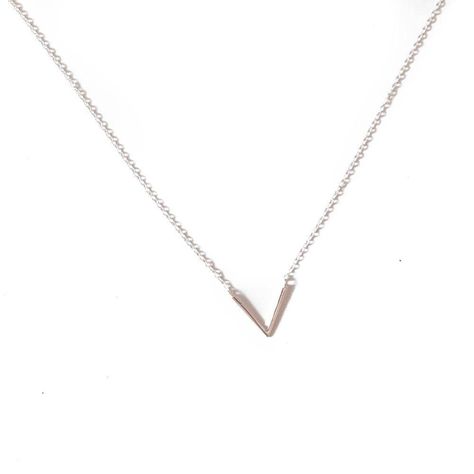 Collar V Chica Silver-2