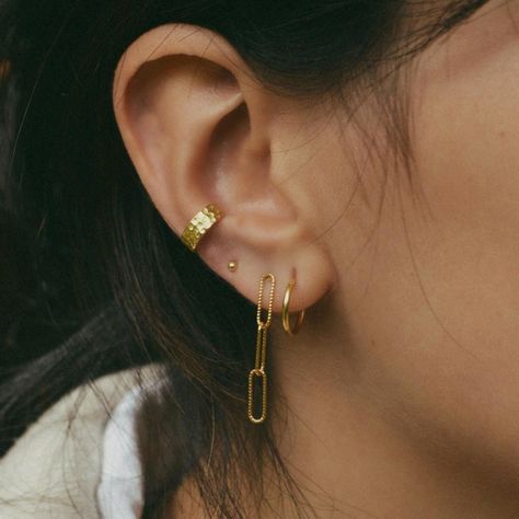 Cuff Machacado 10 mm Gold-3