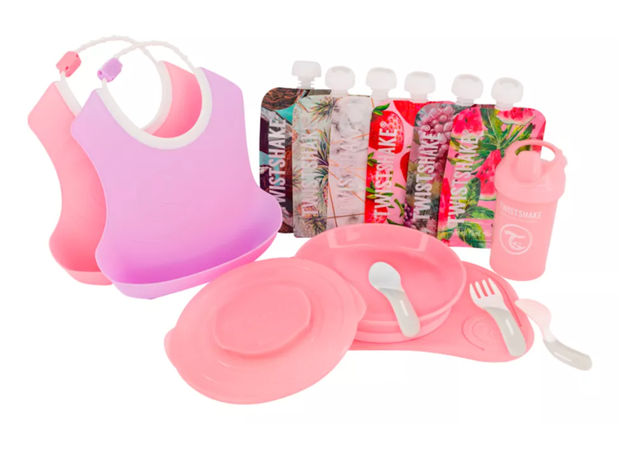 Set De Alimentación Menaje Twistshake Rosado-0