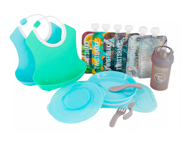 Set De Alimentación Menaje Twistshake Azul Niño-0