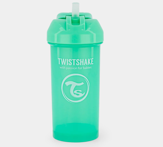 Vaso Con Bombilla Antiderrame 6m+ 360ml Verde-0