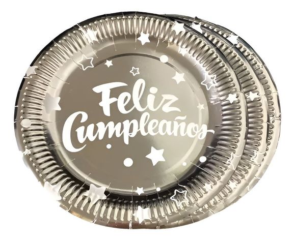 Pack X10 Platos Cumpleaños Desechables Decoración -0