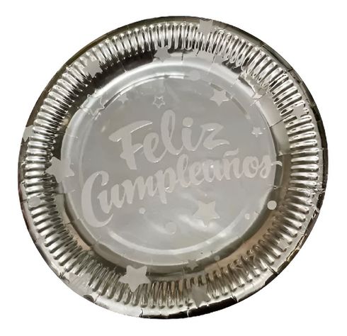 Pack X10 Platos Cumpleaños Desechables Decoración -3