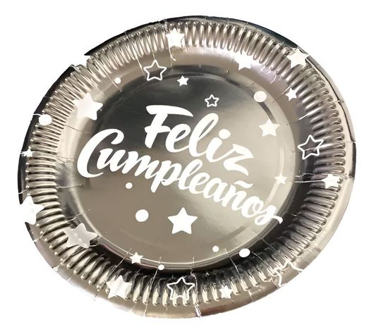 Pack X10 Platos Cumpleaños Desechables Decoración -4