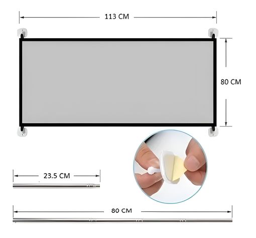 Puerta De Seguridad Plegable Magica Malla Para Mas-2