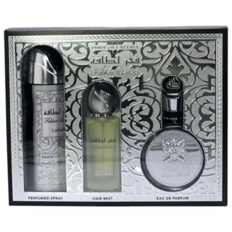 Estuche Fakhar Man Lattafa Edp 100ML+Perfume Spray 200Ml+Hair Mist 50Ml Hombre-0